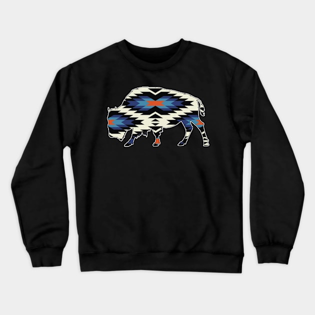 Bison Pattern - 6 Crewneck Sweatshirt by Brightfeather